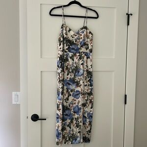 Floral satin dress